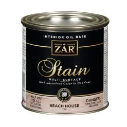Zar Interior Oil Base Stain, 13906, Beach House, 1/2 Pint