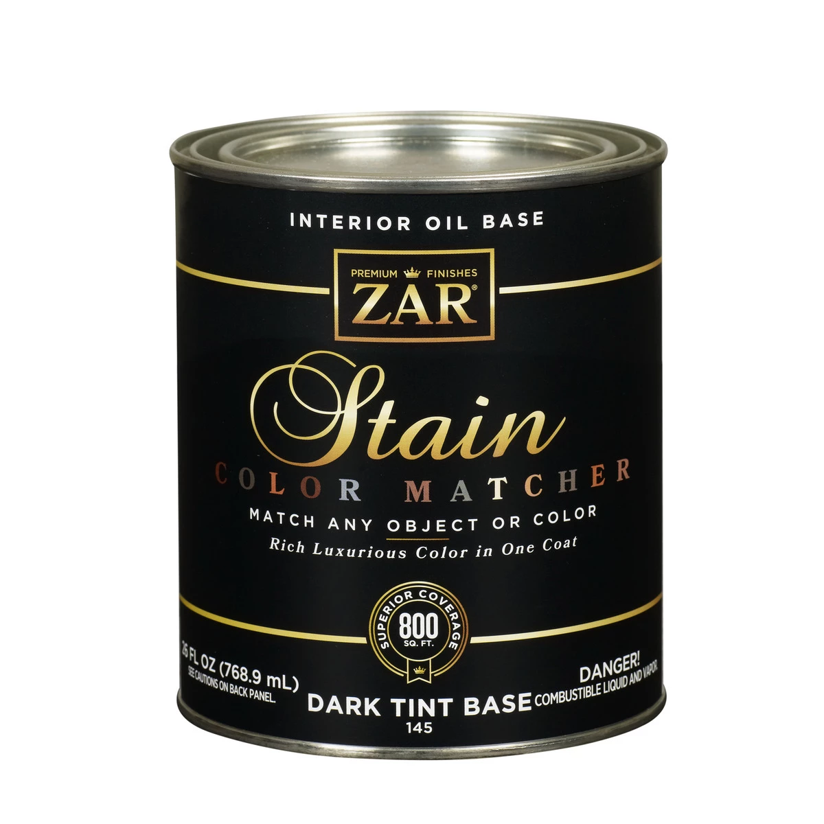 Zar Interiro Oil Base Stain, Dark Tint Base, 14512, 26 OZ 3 Zar Interiro Oil Base Stain, Dark Tint Base, 14512, 26 OZ