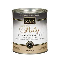 Zar Exterior Water Base Poly High Performance, Gloss, 34012, 1 Quart