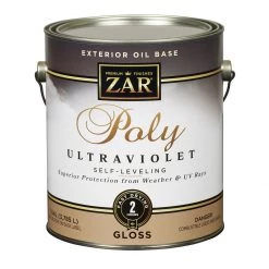 Zar Exterior Water Base Poly High Performance, Gloss, 34013, 1 Gallon