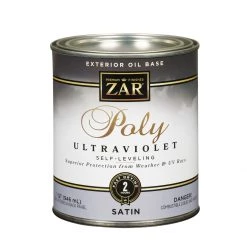 Zar Exterior Water Base Poly High Performance, Satin, 34112, 1 Quart