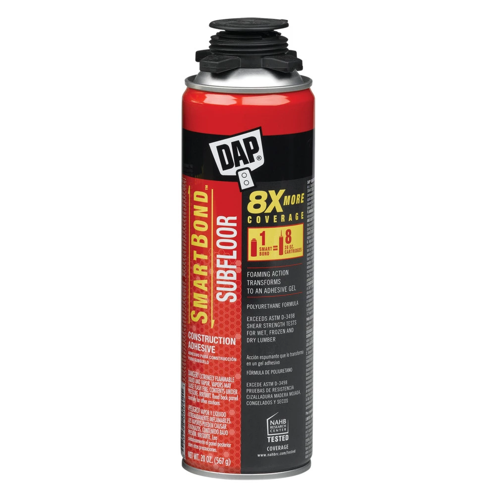 DAP SMARTBOND Subfloor Gun-Grade Construction Adhesive, 7079800042, 20 OZ 3 DAP SMARTBOND Subfloor Gun-Grade Construction Adhesive, 7079800042, 20 OZ