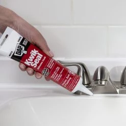 DAP Kwik Seal Kitchen & Bath Adhesive Caulk, 7079818001, White, 5.5 OZ -Home Improvement Sales Store sftp a s assets20210730000000195