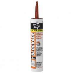 DAP BLOCKADE Fire-Rated High Performance Intumescent Acrylic Latex Sealant, 7079818858, Red, 10.1 OZ