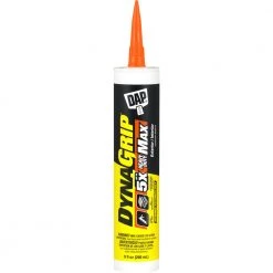 DAP DynaGrip Heavy Duty Max Construction Adhesive, 7079827511, White, 9 OZ