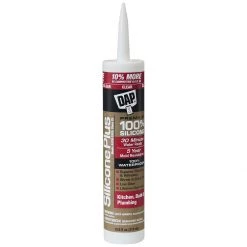 DAP Silicone Plus Kitchen, Bath & Plumbing Sealant, 7079808781, Clear, 10.8 OZ