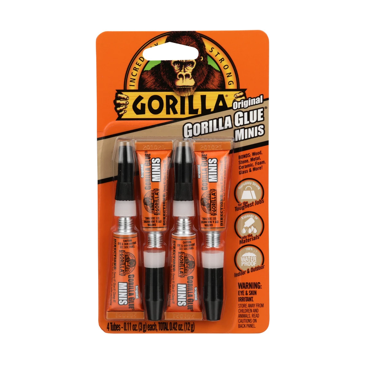 Gorilla Glue Minis, 4-Pack, 5000503, Brown, 3 g 3 Gorilla Glue Minis, 4-Pack, 5000503, Brown, 3 g