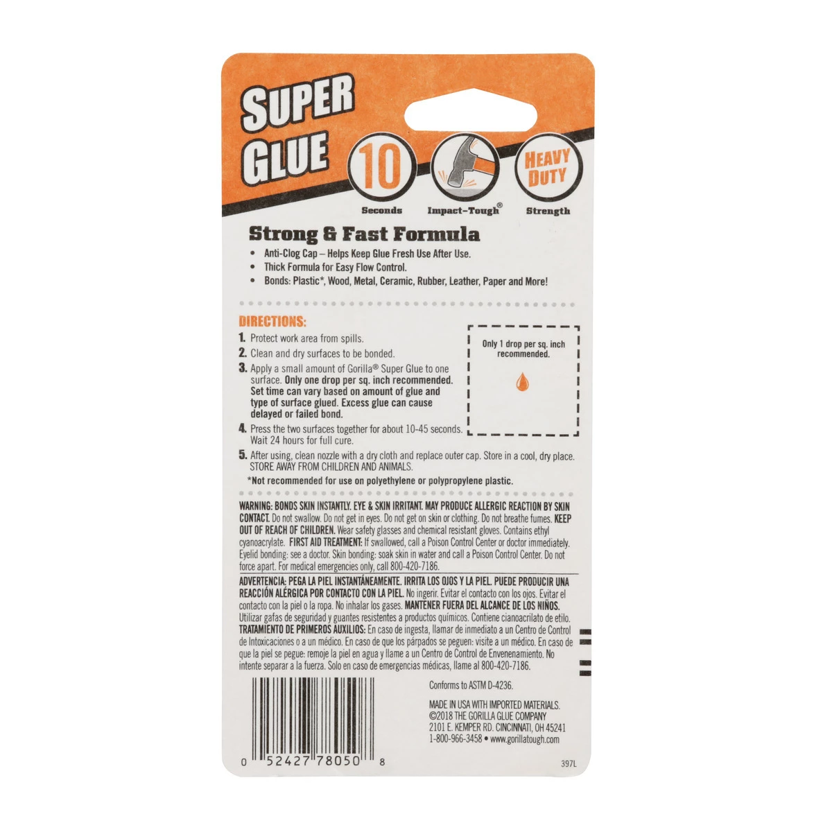 Gorilla Super Glue, 7805009, 15 g 4 Gorilla Super Glue, 7805009, 15 g - Image 2