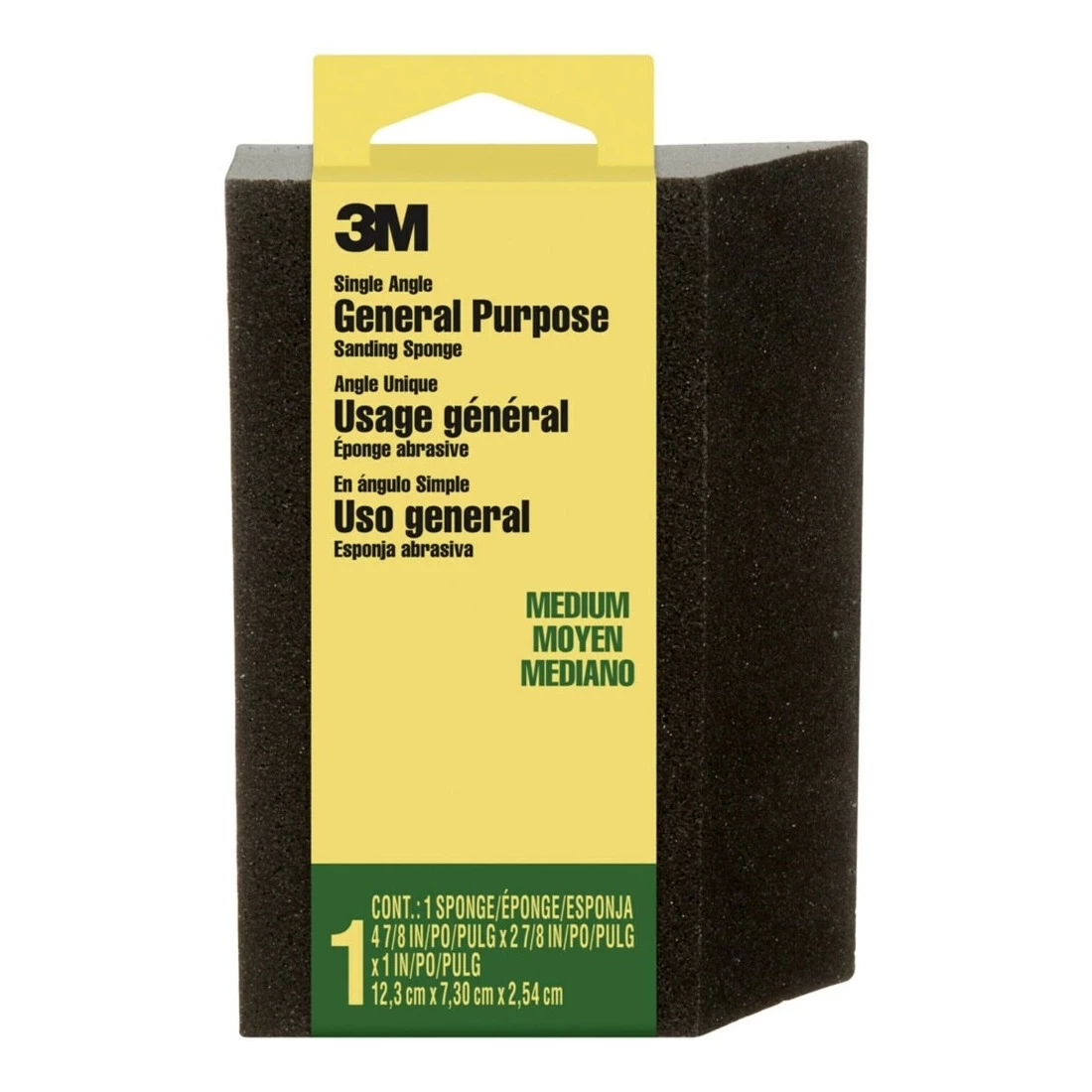 3M Sanding Sponge, 4.875 IN x 2.875 IN x 1 IN, Medium Grit, CP-041 3 3M Sanding Sponge, 4.875 IN x 2.875 IN x 1 IN, Medium Grit, CP-041