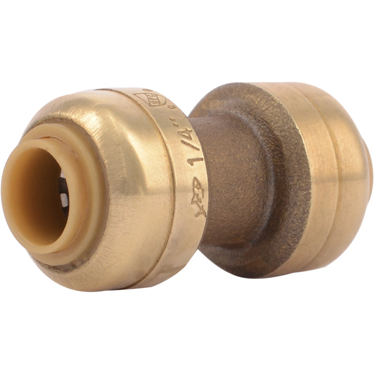 SharkBite Push-to-Connect Brass Coupling, 1/4 IN, U004LFA 3 SharkBite Push-to-Connect Brass Coupling, 1/4 IN, U004LFA