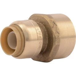 SharkBite Push-to-Connect Brass Reducing Connector, 1/2 IN x 3/4 FNPT, U068LFA