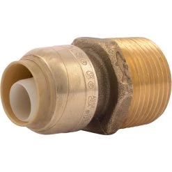 SharkBite Push-to-Connect Brass Reducing Connector, 1/2 IN x 3/4 MNPT, U116LFA