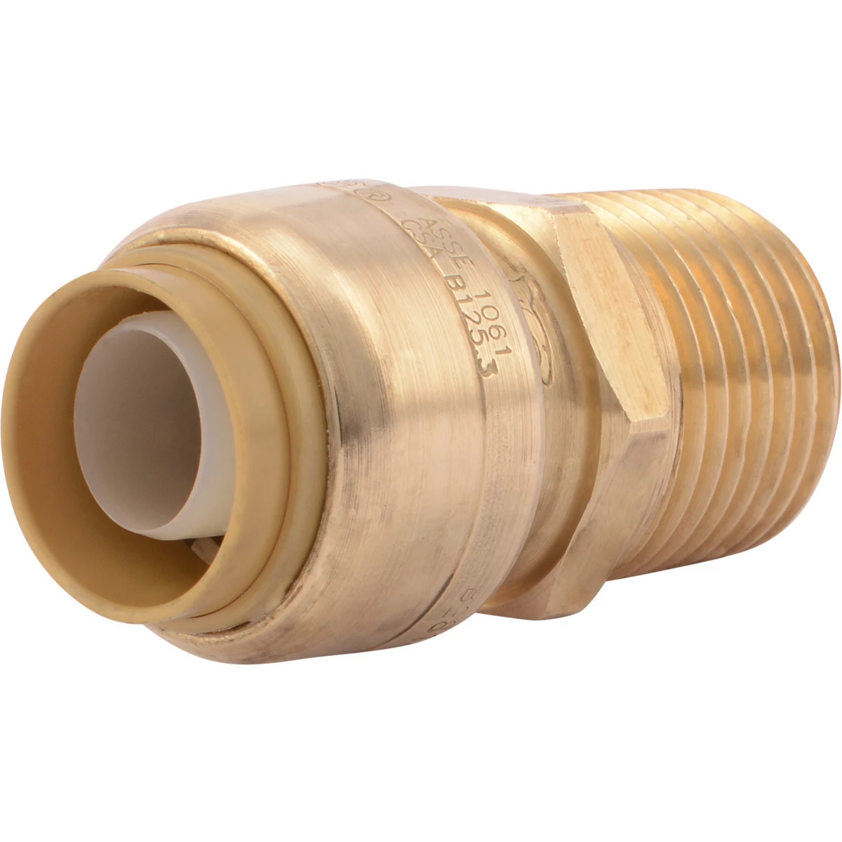 SharkBite Push-to-Connect Brass Adapter Fitting, 1/2 IN x 1/2 IN MNPT, U120LFA 3 SharkBite Push-to-Connect Brass Adapter Fitting, 1/2 IN x 1/2 IN MNPT, U120LFA