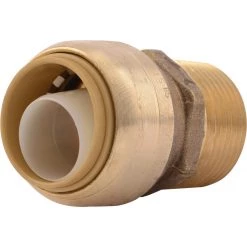 SharkBite Push-to-Connect Brass Adapter Fitting, 3/4 IN x 3/4 IN MNPT, U134LFA