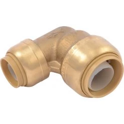 SharkBite Push-to-Connect Brass 90-Degree Reducing Elbow, 3/4 IN x 1/2 IN, U274LFA