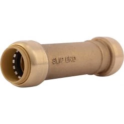 SharkBite Push-to-Connect Brass Slip Coupling, 3/4 IN, U3016LFA