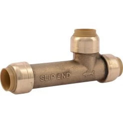 SharkBite Push-to-Connect Brass Slip Tee Fitting, 1/2 IN, U3362LFA