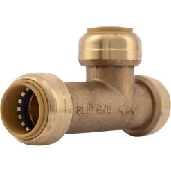 SharkBite Push-to-Connect Brass Slip Tee, 3/4 IN, U3370LFA