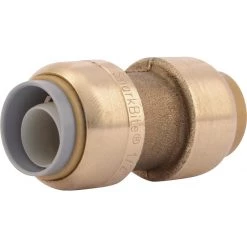 SharkBite Push-to-Connect Brass Polybutylene Conversion Coupling Fitting, 1/2 IN x 1/2 IN, U4008LFA