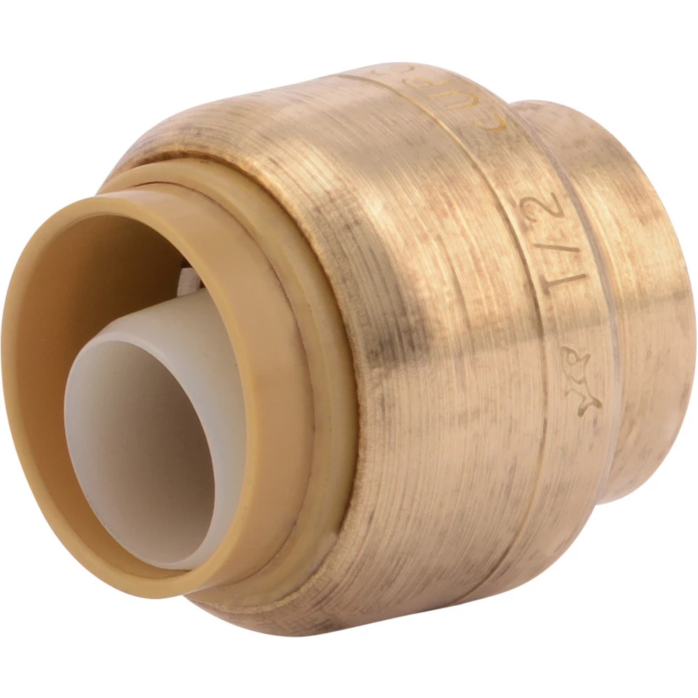 SharkBite Push-to-Connect Brass End Stop Fitting, 1/2 IN, U514LFA 3 SharkBite Push-to-Connect Brass End Stop Fitting, 1/2 IN, U514LFA