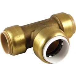 SharkBite Push-to-Connect Transition Slip Tee, 3/4 IN, CTS x CTS x PVC, UIP371A
