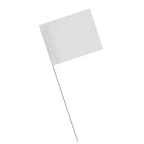 Blackburn Vinyl Flag with 21 IN Wire Staff, White, 25-Pack, 451W, 4 IN x 5 IN 3 Blackburn Vinyl Flag with 21 IN Wire Staff, White, 25-Pack, 451W, 4 IN x 5 IN