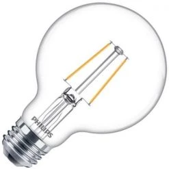 Philips LED Globe Light, 4.5 Watt (40 Watt Equivalent), Warm White, Dimmable, 300 Lumens, 537589