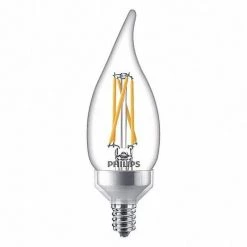 Philips LED Candle Bulb, 3.3 Watt (40 Watt Equivalent), Soft White, 300 Lumens, 3-Pack, 540757