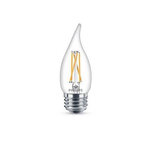 Philips LED Candle Bulb, Dimmable, 3.3 Watt (40 Watt Equivalent), Soft White, 300 Lumens, 3-Pack, 540765 4 Philips LED Candle Bulb, Dimmable, 3.3 Watt (40 Watt Equivalent), Soft White, 300 Lumens, 3-Pack, 540765 - Image 2