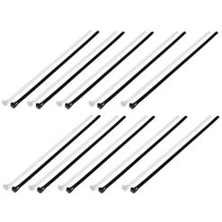 Dorman 12 IN Reuseable Wire Ties, 20-Pack, Black / White, 83762