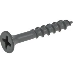 Fas-N-Tite Ceramic Exterior Wood Screws, Phillips Head, 1 LB, 48380, #8 x 1-1/4 IN