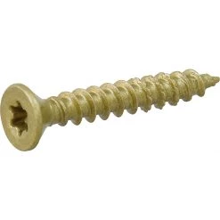 Power Pro Star Drive Flat Head Multi-Material Exterior Screw, Bronze, 40-Pack, 116782, #6 x 1 IN
