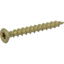 Power Pro Star Drive Flat Head Multi-Material Exterior Screw, Bronze, 35-Pack, 116783, #6 x 1-1/4 IN