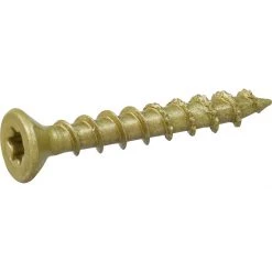 Power Pro Star Drive Flat Head Multi-Material Exterior Screw, Bronze, 30-Pack, 116787, #8 x 1-1/4 IN