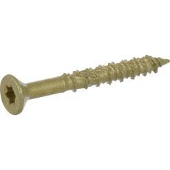 Power Pro Star Drive Flat Head Multi-Material Exterior Screw, Bronze, 25-Pack, 116788, #8 x 1-1/2 IN