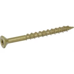 Power Pro Star Drive Flat Head Multi-Material Exterior Screw, Bronze, 20-Pack, 116790, #8 x 2 IN