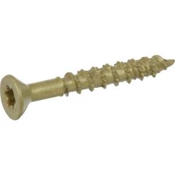Power Pro Star Drive Flat Head Multi-Material Exterior Screw, Bronze, 15-Pack, 116798, #10 x 1-1/2 IN
