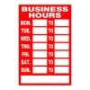 Hillman Red & White Business Hours Signs, 8 IN X 12 IN, 2-Pack, 839992 -Home Improvement Sales Store sftp a s assets20220602000000115