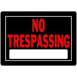 Hillman "NO TRESPASSING" Aluminium Sign, 10 IN x 14 IN, 840125