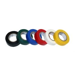 Grip Vinyl Electrical Tape, Assorted Colors, 6-Pack, 37006