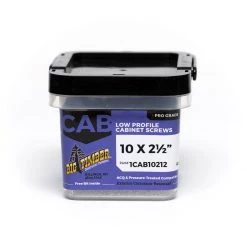 Big Timber Low Prof Bronze T-25 Cabinet Screw, 73-Count Bucket, 1CAB10212, #10 x 2-1/2 IN