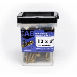 Big Timber Low Prof Bronze T-25 Cabinet Screw, 62-Count Bucket, 1CAB103, #10 x 3 IN