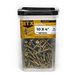 Big Timber Bronze T-25 Flat Head Wood Screw, 246-Count Bucket, 5BTX104, #10 x 4 IN