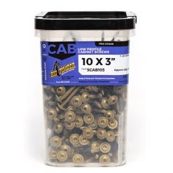 Big Timber Low Prof Bronze T-25 Cabinet Screw, 309-Count Bucket, 5CAB103, #10 x 3 IN