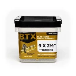 Big Timber Bronze T-25 Flat Head Wood Screw, 96-Count Bucket, 1BTX9212, #9 x 2-1/2 IN