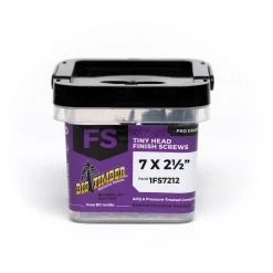 Big Timber Bronze T-10 Finish Screw, 147-Count Bucket, 1FS7212, #7 x 2-1/2 IN